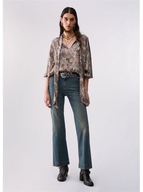 Jeans a zampa con bottoni gioiello LIU JO | UF6093D0328/79137